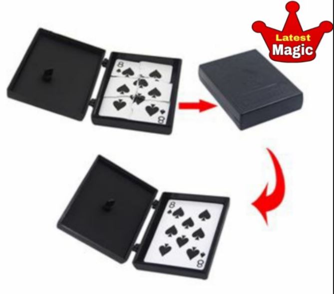 Magic box Tear off Card Restore Make surprise box ,Close-up illusion Magic Tricks Prop Professional Magician