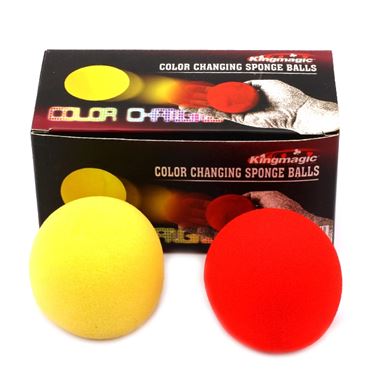 2 Pcs/ Set Color Change Sponge Ball Magic Tricks Fun Super Soft Sponges Changing Ball Square Close Up Stage Magic Props