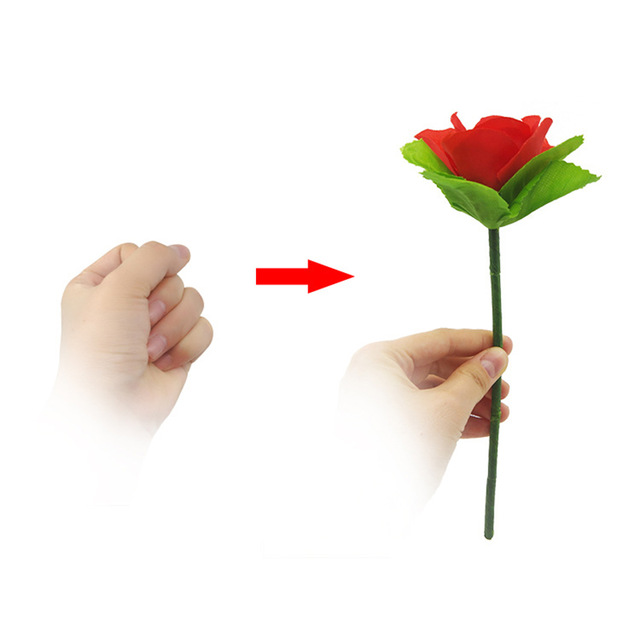 Folding Rose Magic Tricks Flower Appearing Close-Up Stage Street Illusion Gimmick Props Toys